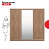 Guarda Roupa Casal com 3 Portas e 1 com 4 Espelhos 100% MDF London Yescasa - 4