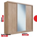 Ver imagem 7 de Guarda Roupa Casal com 3 Portas e 1 com 4 Espelhos 100% MDF London Yescasa