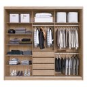 Ver imagem 2 de Guarda Roupa Casal com 3 Portas e 1 com 4 Espelhos 100% MDF London Yescasa