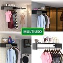 Ver imagem 2 de Cabideiro De Parede Arara De Roupas Para Loja Preto