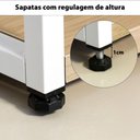 Ver imagem 6 de Mesa Estação de Trabalho 4,80 m X 1,20 m 8 Lugares Pés Painel F5 Office Cor:Nogal com Preto