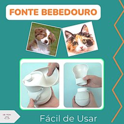 Bebedouro Pet Portátil em Silicone 300ml Hidratacao Saudavel Cachorro Gato Agua Fresca Alça Dobravel - 8