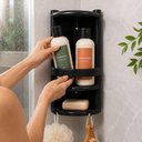 Ver imagem 4 de Cantoneira para Banheiro Box Porta Shampoo Prateleira Dupla Organizador Canto Suporte Plastico Yeet
