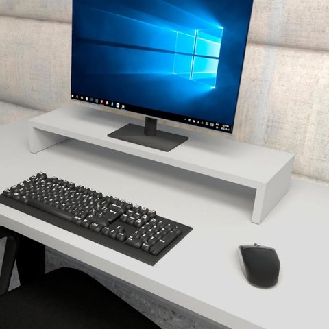Suporte P/ Monitor Mdf Mesa Escritório 70cm X 20cm F5