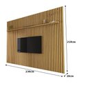 Ver imagem 3 de Painel Ripado Para TV até 85 Polegadas Versátil 2.2×2.2 Cumaru – Giga Móveis