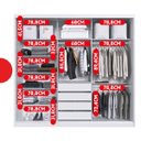 Ver imagem 7 de Guarda Roupa Casal 3 Portas com Espelho 4 Gavetas 100% MDF London Yescasa