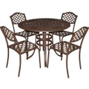 Ver imagem 1 de Jogo de Mesa para Jardim e Área Externa, Móveis de Alumínio Fundido