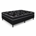 Ver imagem 1 de Cama Box Conjugada Casal 138x188 Colchão 10cm Conjugado Preto Galeria Das Camas