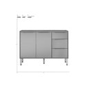 Ver imagem 2 de Balcão Cozinha Demóbile Plena 2 Ptas 3GAV s/Tampo 120cm Nude