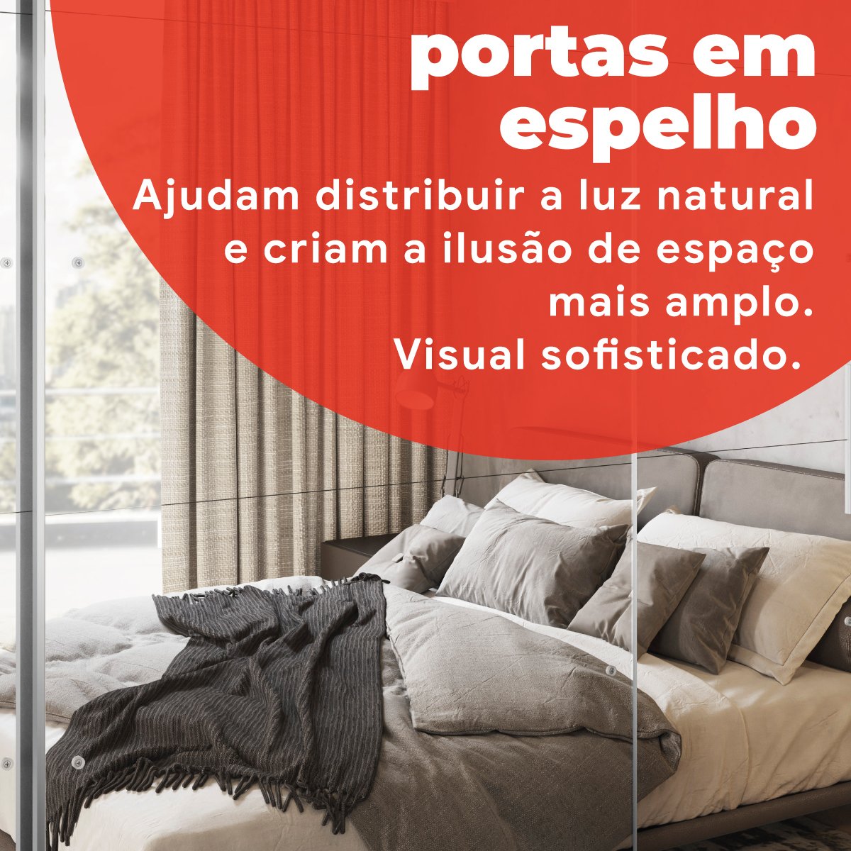 Guarda Roupa Casal 3 Portas com Espelho 4 Gavetas 100% MDF London Yescasa - 10