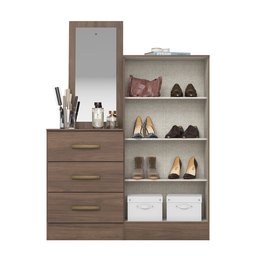 Cômoda Sapateira com Espelho Happy Espresso Móveis - 3