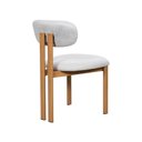 Ver imagem 4 de Kit 2 Cadeiras de Jantar Tulipa Estrutura Aço Carbono Laminado Natural com Estofado Linho Cru