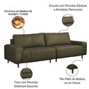 Ver imagem 3 de Sofá Decorativo Sala de Estar Metropole 4 Lugares 260cm Bipartido Couro Fendi - Mozzelar