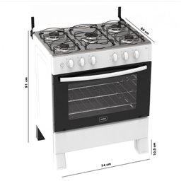 Fogão Hera Plus 5 Bocas Branco - 6