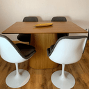 Ver imagem 4 de Mesa de Jantar Cone Retangular 150x80 Cm Tampo Freijó Base Freijó