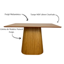 Ver imagem 2 de Mesa de Jantar Cone Retangular 150x80 Cm Tampo Freijó Base Freijó