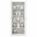 Ver imagem 4 de Cristaleira com 2 Portas de Vidro e 4 Prateleiras Branco CR6003 - Tecnomobili