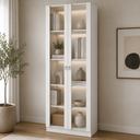 Ver imagem 3 de Cristaleira com 2 Portas de Vidro e 4 Prateleiras Branco CR6003 - Tecnomobili