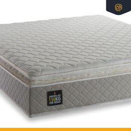 Cama Box Baú Queen com Colchão de Espuma D45 Strong One Face Branco - 6