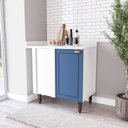 Ver imagem 5 de Balcão de Canto 90cm x 94cm Pérola Yescasa Branco/Azul