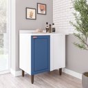 Ver imagem 1 de Balcão de Canto 90cm x 94cm Pérola Yescasa Branco/Azul