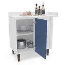 Ver imagem 4 de Balcão de Canto 90cm x 94cm Pérola Yescasa Branco/Azul