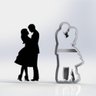 Cortador Casal Namorados Casamento Noivos Amor Tamanho 7cm - 2