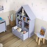 Casinha Organizadora de Brinquedos Infantil 100% Mdf Plancasa Azul Sereno - 3