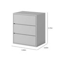 Ver imagem 3 de Mesa Cabeceira Grécia c/ 3 Gavetas Branco - Bianchi