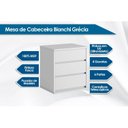 Ver imagem 2 de Mesa Cabeceira Grécia c/ 3 Gavetas Branco - Bianchi