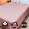 Cobre Leito Solteiro Colcha de Cama Slim 01 Peça Acabamento em Vies- Rosa Bebe - 4