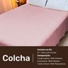 Cobre Leito Solteiro Colcha de Cama Slim 01 Peça Acabamento em Vies- Rosa Bebe - 7