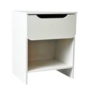 Ver imagem 1 de Mesa de Cabeceira Ditália 1 Gaveta Dm-126 Cor:branco