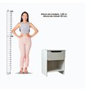 Ver imagem 5 de Mesa de Cabeceira Ditália 1 Gaveta Dm-126 Cor:branco