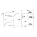 Ver imagem 4 de Mesa de Cabeceira Ditália 1 Gaveta Dm-126 Cor:branco