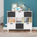 Ver imagem 1 de Nicho Organizador Branco com 6 Gavetas Pretas e Brancas 1478 Qmovi