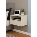 Ver imagem 2 de Kit com 2 Mesas de Cabeceira Suspensa Mdf Off White 50cm – Gaveta Embaixo – Vai Montada