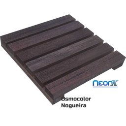 Deck de Madeira Modular 30x30 Cm Réguas 4 Cm com Pintura Neonx:osmocolor Nogueira Semi Tr - 2