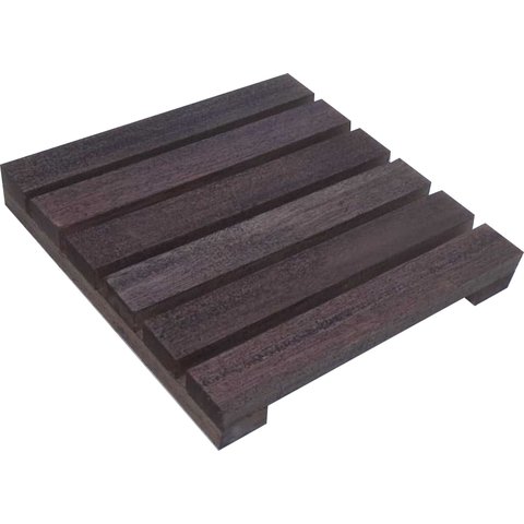 Deck de Madeira Modular 30x30 Cm Réguas 4 Cm com Pintura Neonx:osmocolor Nogueira Semi Tr