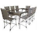 Ver imagem 1 de Conjunto de 8 Cadeiras e Mesa de Jantar Haiti Trama Original