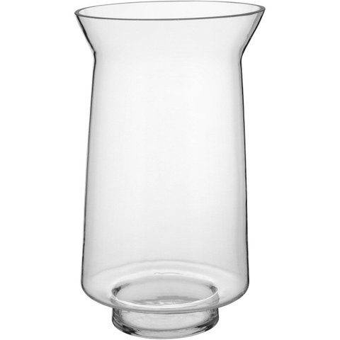 Vaso Decorativo Cachepô Enfeite  30x17x17cm Vidro Transparente