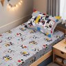 Jogo de Cama Portallar Solteiro Joy Malha Mista Estampado Disney Retrato do Mickey 2 Peças Cinza - 2