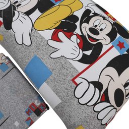 Jogo de Cama Portallar Solteiro Joy Malha Mista Estampado Disney Retrato do Mickey 2 Peças Cinza - 5
