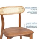 Ver imagem 4 de Kit 6 Cadeiras Madeira Maciça Ceci CabeCasa MadeiraOriginals Courino Marrom/Telado