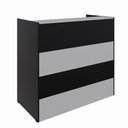 Ver imagem 2 de Balcão Atendimento Recepção Escritório 90 Cm X 110 Cm F5 Cor:cinza Sagrado com Preto