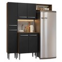 Ver imagem 2 de Armário de Cozinha Compacta 156 Cm emilly Madesa 03 Rustic/preto