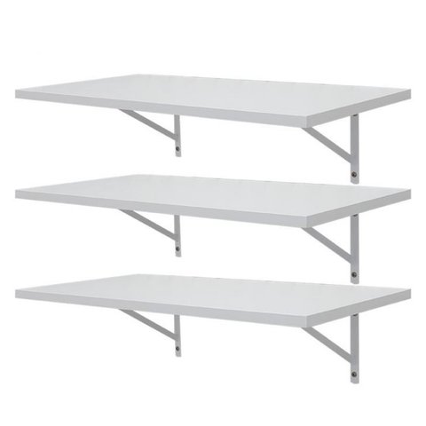 Kit 3 Prateleiras Mdf 90x30 Mão Francesa