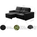 Ver imagem 3 de Sofá Retrátil e Reclinável 3 Lugares Suede Aveludado 2,90M Senegal Konfort Móveis