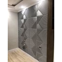 Ver imagem 7 de Kit 4 Placas Painel Decorativo Relevo Parede Impermeavel Impacto Interno Fachada 3d Pvc