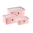 Ver imagem 1 de Kit 3 Potes Xxx Uz 3 Peças de Plástico Rosa
